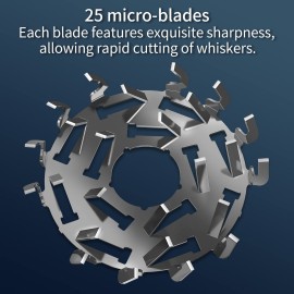 Ovrbs Electric Razor,Aluminum Alloy Body,3D Floating Shaver Head,Type-C Charging,use for 45 Days(RK100-Blue)