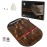 Grhonior Horse Racing Board Game with 11 Metal Horses Thickened Wood Horse Racing Board Game Set for Family and Adult Including 2 Dices and 2 Boxes of Cards (Flame)