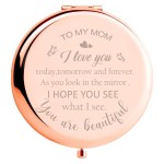 Kasuwow Mom Gifts, Mothers Day Birthday for Mom Compact Mirror, Gift for Mom, Mom Gift Ideas, Best Mom Ever Gifts, Mom Birthday Gift from Daughter Son