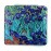 Aeisage Compact Mirror Square Irises Van Gogh Pocket Mirror for Women Small Travel Mirror Magnifying Floral Purse Mirror Compact Unique Gift for Women