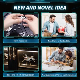 Shepatio 3D Puzzles for Adults, Metal Model Kit Wasp Mechanical Puzzle for Adults/Teens, DIY Creative Craft Gifts Kits Difficult Assembled 3D Puzzle for Family Time, Home Decor (Gold)