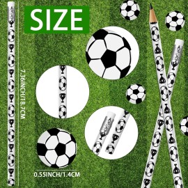 Moncinday 60PCs Soccer Pencils and Erasers for Kids - Wooden Pencils for Themed Birthday Party Favors, Students Stationery, Party Reward, School Office Supplies