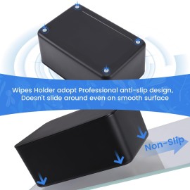 Lijroavy 2 Pack Baby Wipes Dispenser, Baby Wipe Holder for Fresh Wipes, Non-Slip Baby Wipes Container, Refillable Wipes Box, Baby Wipes Case with Sealing Design Lid (Black and Black)