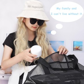 BB Hapeayou Sand Remover Puff for Beach Body Clean Removal Tool Reusable with Storage Box for Travel/Summer Family Vacation