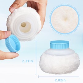 BB Hapeayou Sand Remover Puff for Beach Body Clean Removal Tool Reusable with Storage Box for Travel/Summer Family Vacation