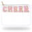 Jeffan 1 Pcs Cheer Gifts Chenille Letter Cheer Bags Patch Makeup Bag Flat Clear Pouch Cheerleading Gifts for Girls Cheer Teams