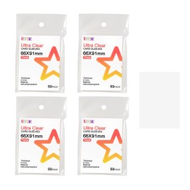 200 Pcs Neffliwe Photocard Sleeves Clear Thick Card Sleeves for Trading Cards K-pop Album Photocards PVC and Acid Free (66x91mm)