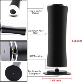 Electric Callus Remover & Pedicure Tool for Cracked Heels - 600RPM Fast & Painless Hard Skin Removal, 60PCS Replacement Sandpaper Discs, Rechargeable & Portable Foot Care Device (Black)