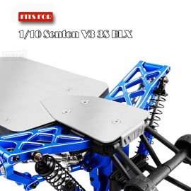 RCMYou Stainless Steel Chassis Protect Armor Skid Plate Guard Upgrades Part for 1/10 Big Rock/Senton 3S BLX;1/8 Infraction/Typhon/Vendetta 3S BLX,Chassis Protect Armor Hops Up