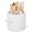 Anyoifax 360 Rotating Makeup Brush Holder 7 Slots Make Up Brush Organizer Removable Spinning Cosmetic Brushes Storage Pen Holder for Vanity, Dresser, Desk, White