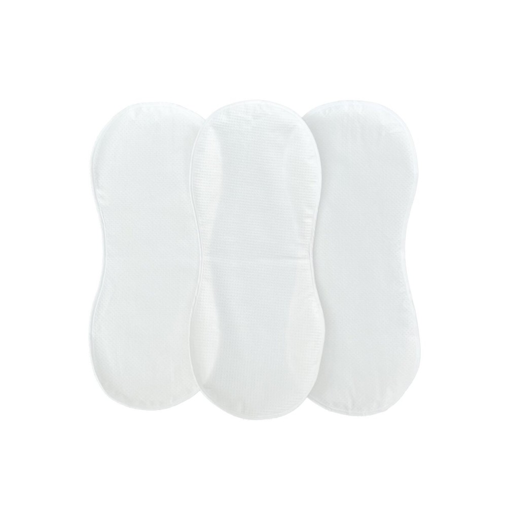 Changing Pad Liner, Fits in Peanut Shaped Changing Pads, Super Soft Peanut Changer Liners are Warm On a Baby\'s Back, Thicker Waterproof Pads are Machine Washable - 3 Pack