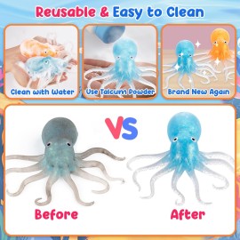 Octopus Stress Balls for Kids Adults, Octopus Squeeze Balls Sensory Fidget Toys, Squishy Toys for 3 4 5 6 7 8 9 10 Boys Girls Gifts, Classroom Prizes Party Favors for Toddlers