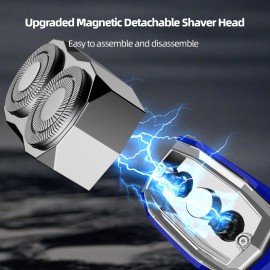 Cyberpunk Mini Electric Shaver, Portable Electric Razor for Men, Smart Display, IPX7 Waterproof, Wet & Dry Shaving, Rechargeable Cordless Rotary Shaver for Home, Office, Car, Gifts Cyberpunk Mini Electric Shaver, Portable Electric Razor for Men, Smart Display, IPX7 Waterproof, Wet & Dry Shaving, Rechargeable Cordless Rotary Shaver for Home, Office, Car, Gifts