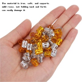 106 Pcs Gold Silver Hair Braids Dreadlock Beads Non-Piercing Ear Clip Jewelry Accessories for Women Men Styling Tools US204 106 Pcs Gold Silver Hair Braids Dreadlock Beads Non-Piercing Ear Clip Jewelry Accessories for Women Men Styling Tools US204