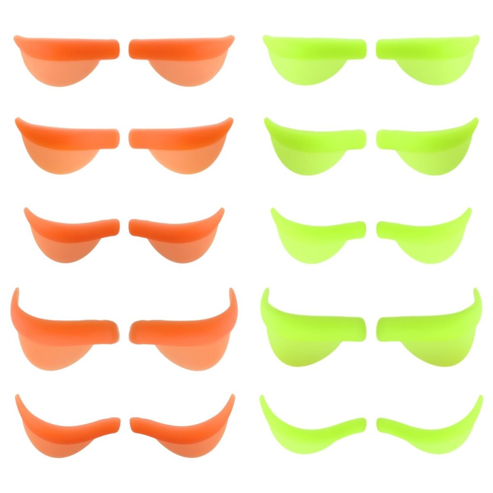 Thinp 20 Pcs Silicone Lash Lift Pads,Lash Lift Shields with XL/L/M/S/XS 5 Size Reusable Lash Lift Shields for Lash Lifting Eyelash Perm Soft Silicone Pads Lash Lift Supplies10 Green+10 Orange