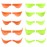 Thinp 20 Pcs Silicone Lash Lift Pads,Lash Lift Shields with XL/L/M/S/XS 5 Size Reusable Lash Lift Shields for Lash Lifting Eyelash Perm Soft Silicone Pads Lash Lift Supplies10 Green+10 Orange