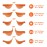 Thinp 20 Pcs Silicone Lash Lift Pads,Lash Lift Shields with XL/L/M/S/XS 5 Size Reusable Lash Lift Shields for Lash Lifting Eyelash Perm Soft Silicone Pads Lash Lift Supplies10 Green+10 Orange