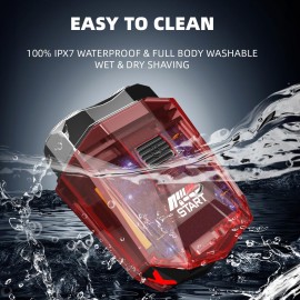 Cyberpunk Mini Electric Shaver, Portable Electric Razor for Men, Smart Display, IPX7 Waterproof, Wet & Dry Shaving, Rechargeable Cordless Rotary Shaver for Home, Office, Car, Gifts Cyberpunk Mini Electric Shaver, Portable Electric Razor for Men, Smart Display, IPX7 Waterproof, Wet & Dry Shaving, Rechargeable Cordless Rotary Shaver for Home, Office, Car, Gifts