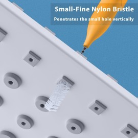 Multiple Size Shower Head Cleaning Brush Cleaner Tool Picks for Small Hole Nozzle (Orange Blue)