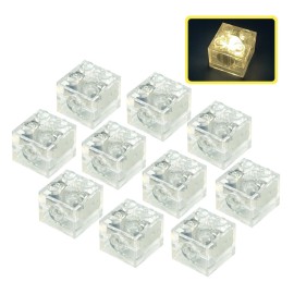 Lights Bricks, 10PCS 2x2 Classic Light Up Bricks Accessories Kits, Transparent LED Accessories Pack, Parts Pieces Building Blocks Set Toys