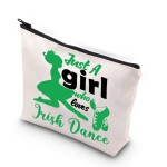 XYANFA Irish Dance Makeup Bag - Green - Animal Print - Waterproof - Perfect for Travel - Women\'s Cosmetic Bag