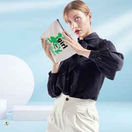 XYANFA Irish Dance Makeup Bag - Green - Animal Print - Waterproof - Perfect for Travel - Women\'s Cosmetic Bag