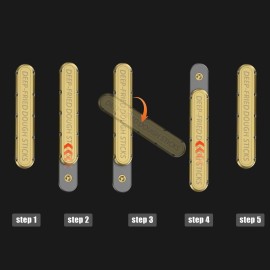 SRTODTG Metal Fidget Toys - EDC Fidget Slider Fidget Toy Adult Stress Relief Metal Push Pull Rotation ADHD Recreational Fidget Toys, Birthday Desk Toy Creative Gifts for Father Husband Boyfriend