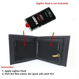 TSY TOOL Magic Trick Fire Flaming Wallet, Leather, Inconceivable Street Show Prop, Prank, Magician Wallets, Close-up Magic, Pros, Professional Cool Tricks