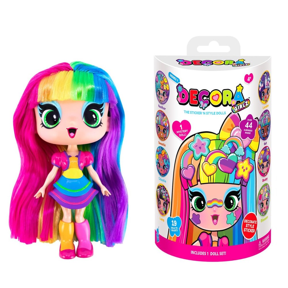 Decora Girlz 5 Collectible Dolls, 8 Surprises to UNbox, Fun Fashions & Stickers, 9 to Collect