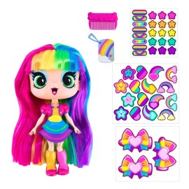 Decora Girlz 5 Collectible Dolls, 8 Surprises to UNbox, Fun Fashions & Stickers, 9 to Collect