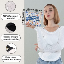 WZMPA Greece Cosmetic Makeup Bag Greece Vacation Gift Greece Aegean Pride Zipper Pouch Bag Greece Souvenir Gift (Greece)