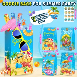 Pool Party Favors Beach Party Favors - 132PCS Summer Beach Pool Toys for Kids Include Beach Balls, Kids Sunglasses Bulk, Bubble Wands...Pool Party Supplies for Summer Birthday Party for Kids 4-8 8-12