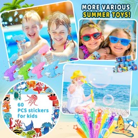 Pool Party Favors Beach Party Favors - 132PCS Summer Beach Pool Toys for Kids Include Beach Balls, Kids Sunglasses Bulk, Bubble Wands...Pool Party Supplies for Summer Birthday Party for Kids 4-8 8-12