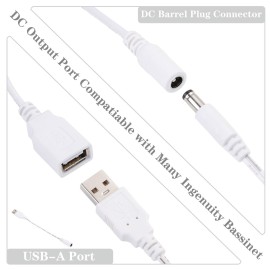CSDWELL Baby Swing Power Cord USB,Baby Swing Charger USB,Compatible with Ingenuity Swing for InLighten,InLighten Soothing,Anyway Sway,ConvertMe,Swing n Go Deluxe,SimpleComfort,Cozy Spot,Every Season