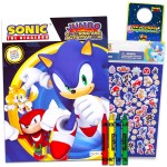 Sonic the Hedgehog Coloring Book for Kids Ages 4-8 - Sonic Coloring Art Set Bundle with Coloring Pages, Activities, Games Plus Sonic Stickers, Crayons, More | Sonic Activity Book Set for Boys