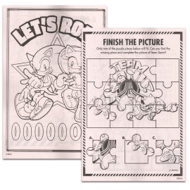 Sonic the Hedgehog Coloring Book for Kids Ages 4-8 - Sonic Coloring Art Set Bundle with Coloring Pages, Activities, Games Plus Sonic Stickers, Crayons, More | Sonic Activity Book Set for Boys