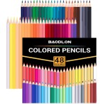 BAODLON 48 Count Colored Pencils Bulk, Pre-sharpened Coloring Pencils Set for Kids Beginners, 48 Assorted Colored Pencils for Adult Coloring Books, Ideal Art Supplies for School Classroom Teacher