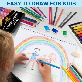 BAODLON 48 Count Colored Pencils Bulk, Pre-sharpened Coloring Pencils Set for Kids Beginners, 48 Assorted Colored Pencils for Adult Coloring Books, Ideal Art Supplies for School Classroom Teacher