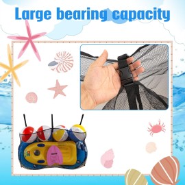 Pool Float Storage Bag,Adjustable Pool Toy Storage Organizer Hanging Mesh Bag for Rafts,Balls,Floats,Noodle,Inflatable Toys,Large Pool Toy Storage Net Bag Pouch Outdoor Swimming Pool Accessories