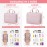 Travel Size Toiletry Bag for Women, Portable Cosmetic Bag with Hanging Hook, Travel Essentials Water-resistant Makeup Organizer for Accessories, Shampoo, Full-size Container, Toiletries