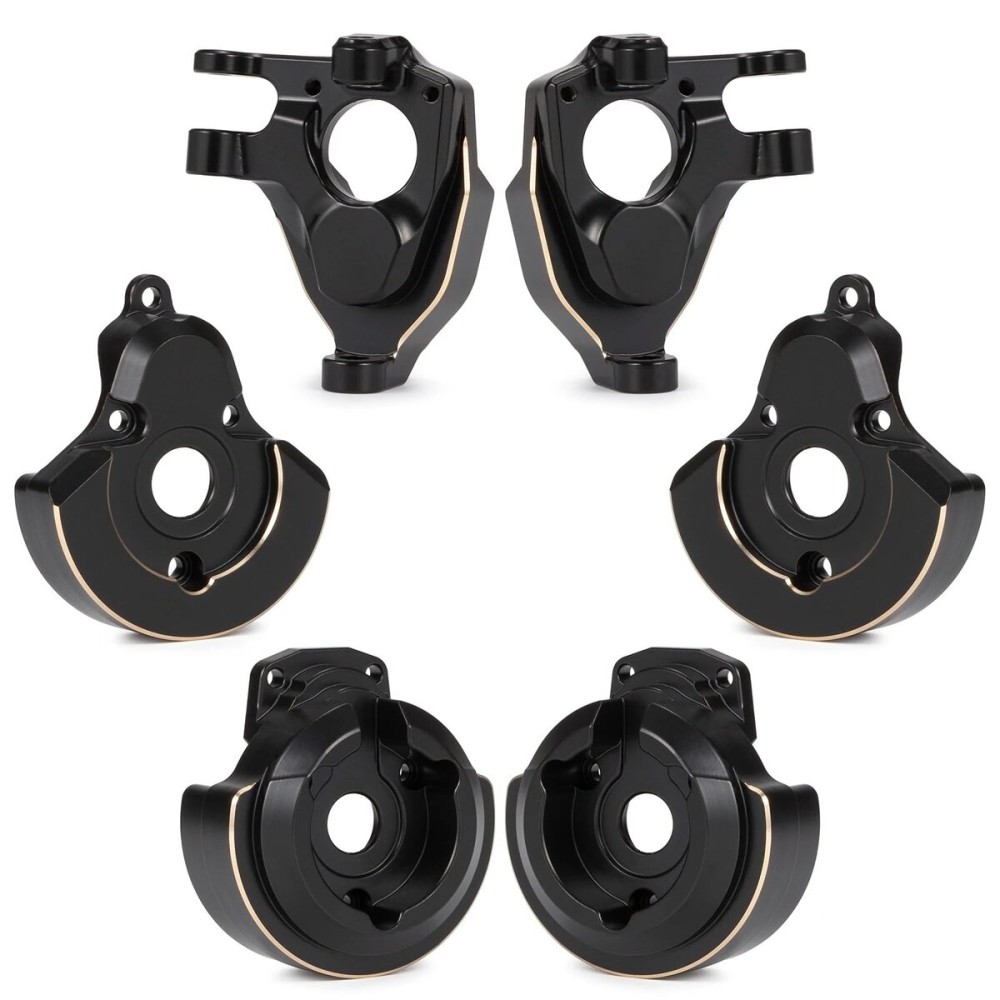 Brass Knuckle Weights Front and Rear Portal Cover for 1/10 RC Crawler Vanquish VS4-10 Phoenix F10 Portal Axle Lower COG