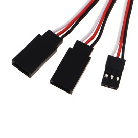 DiGiYes 6Pcs 3 Pin JST Plug Splitters Servo Cord Wire, 15 cm Male to 2 Female Y Harness Connector Servo Extension Cable Fit for Futaba JR RC Car or Airplanes (Male to 2 Female)