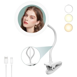 10X Magnifying Clip on Makeup Mirror Gooseneck, 6...