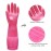 Bamllum 3 Pairs of Rubber Dishwashing Gloves for Kitchen and Household Cleaning - Long Cuff 15, Reusable, Flexible Long-lasting and Non-Slip (Red+Yellow+Green, X-Large)