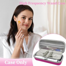 High Frequency Wand Case for Nuderma/Houzzi/Uupas/Titoe,Hard Storage Protective Carrying Case Compatible with Portable Handheld Skin Therapy Wand Machine and Attachments (Case Only)