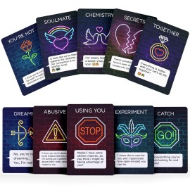 Neon Love Oracle Deck: A Modern Dating and Relationship Oracle - Reveal Their Secrets, Test Your Compatibility, and Find True Love - Small Deck of 61 Romance Oracle Cards with Meanings on Them