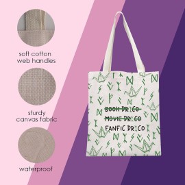 MNIGIU Bookish Tote Bag Books Fans Gift Books Lovers Gift For Readers Books Merch (BOOK-MOVIE Tote)