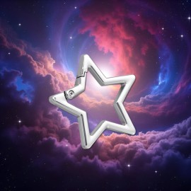 Silver Star Shaped Stainless Steel Keychain Clip Carabiner Snap Hook Holder Star Carabiner Key Holder with Key Chain Rings