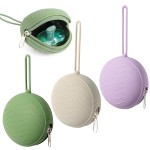 3 Pack Silicone Pacifier Holder Case, BPA-Free Cover Pouch for Baby, Portable Storage Container for Diaper Bag Stroller, Travel Outdoor Activities, Easy to Clean (Green, Grey, Purple)