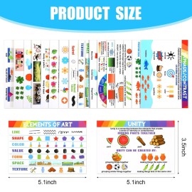 Pajean 25 Pcs Art Dice Game 9 Art Inspiration Dice 16 Painting Principles Education Cards Creative Drawing and Painting Set Teacher Gifts for Christmas Room Artists Classroom Student Adult